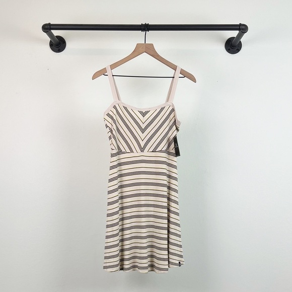 NWT Volcom Popztone Ribbed Striped Sleeveless Mini Dress - Picture 8 of 9
